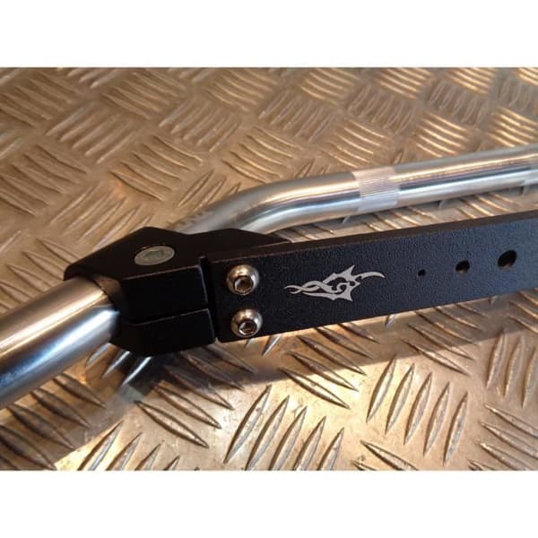 silver motorväg aluminium styre diam 22 med universell förstärkningsstång moto mecaboite cross enduro