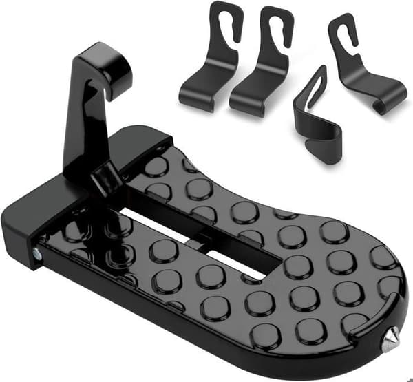 Bildörrsteg - U-formad fordonskrokpedal - med säkerhetshammare, 4xkrok, maxbelastning 200 kg