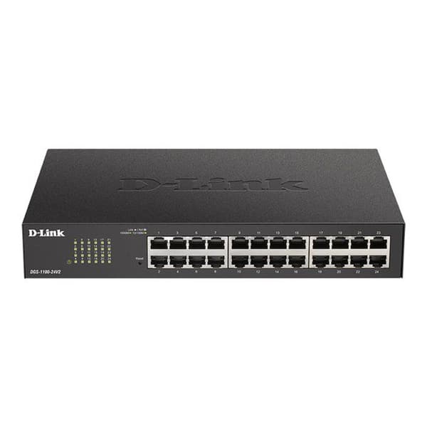 NÄTVERK, Switch, Fristående Switch, D-Link 24-portar 10/100/1000 Mbps Easy Enhance-specifikationer LAN-portar 24N Typ och