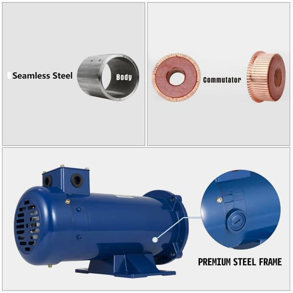 Permanent Magnet DC Motor, 1HK Effektudgang, 1750 Omdrejninger pr. Minut Nominel Hastighed,1HK 12V