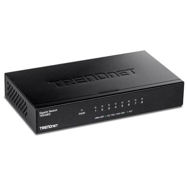 TRENDNET TEG-S83 8-PORTAR GIGABIT SKRIVBORDSSWITCH, 8-PORTAR GIGABI