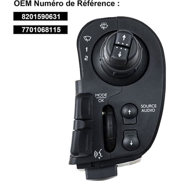 Vindrutetorkarbrytare för Clio 3 Modus Kangoo 2 Radiokontroll blinkande 7701068115 8201590631 PZCC