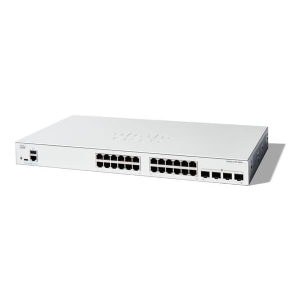 - Cisco - Cisco Catalyst 1200-24T-4G - Switch - C3 - intelligent - 24 x 10/100/1000 (PoE+) + 4 x Gigabit SFP - R-monterbar