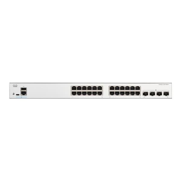 - Cisco - Cisco Catalyst 1200-24T-4G - Switch - C3 - intelligent - 24 x 10/100/1000 (PoE+) + 4 x Gigabit SFP - R-monterbar