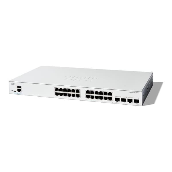 - Cisco - Cisco Catalyst 1200-24T-4G - Switch - C3 - intelligent - 24 x 10/100/1000 (PoE+) + 4 x Gigabit SFP - R-monterbar
