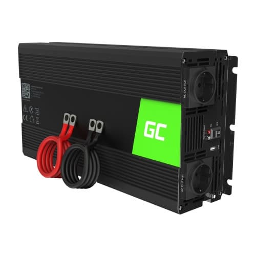 Green Cell - DC-AC-omriktare - 3000 Watt Svart