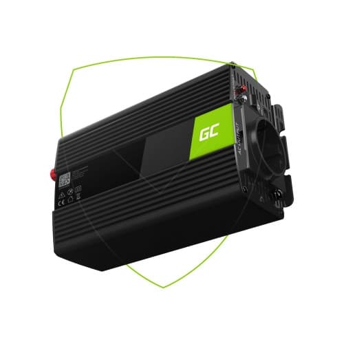 Green Cell INV05DE - DC-AC-omriktare - 300 Watt Svart