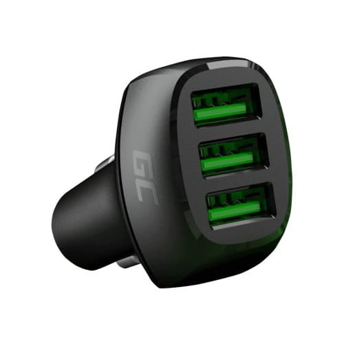 Green Cell PowerRide strömadapter för bil - USB - 54 Watt Svart