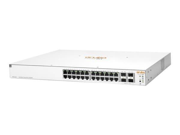 - Hewlett Packard Enterprise - HPE Aruba Instant On 1930 24G Class4 PoE 4SFP/SFP+ 195W Switch - switch - 28 portar - Managed - MB
