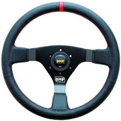 WRC LÄDERRATT Svart Rött Ljus