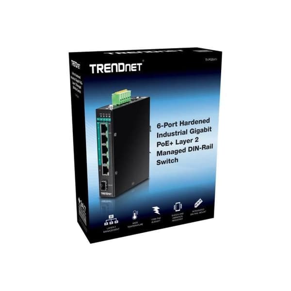 TRENDNET TI-PG541i 5-portars hanterbar Ethernet-switch - 3 lager stöds - Modulär - Fiberoptik