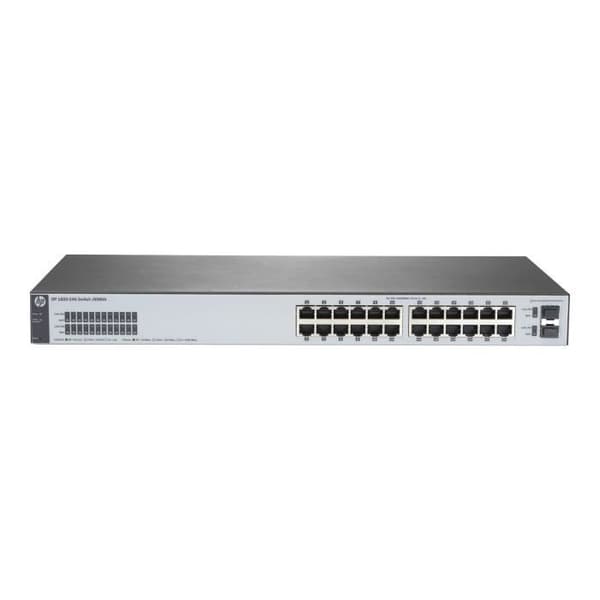 HPE 1820-24G - Switch - Managed - 24 x 10-100-1000 + 2 x Fast Ethernet-Gigabit SFP - Desktop, Rackmonterbar