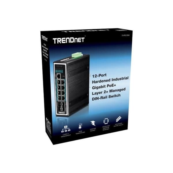 TRENDNET TI-PG1284i 8-portars hanterbar Ethernet-switch - 3 lager stöds - Modulär