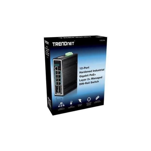 TRENDNET TI-PG1284i 8-portars hanterbar Ethernet-switch - 3 lager stöds - Modulär Svart