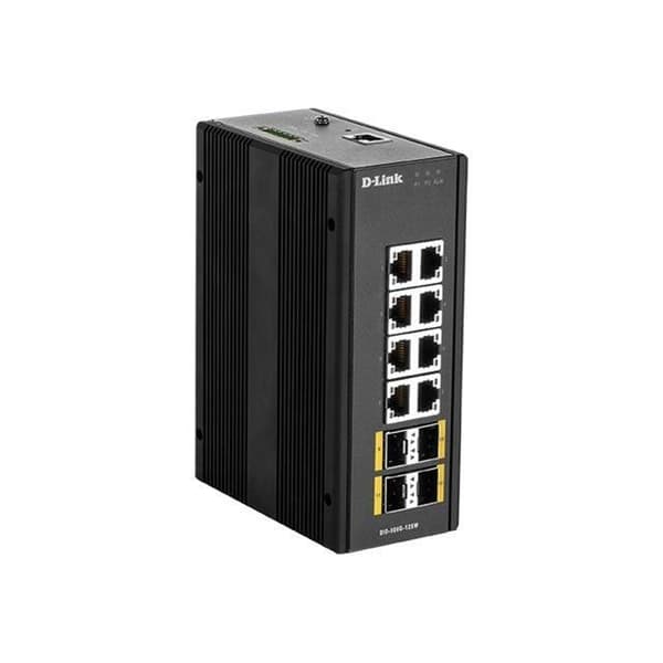DLINK DIS-300G-12SW Hanterbar Ethernet-switch med 8 portar- USED Svart