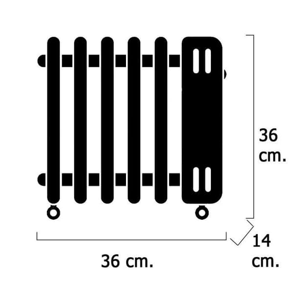 Oljekylare 700 w 7 element