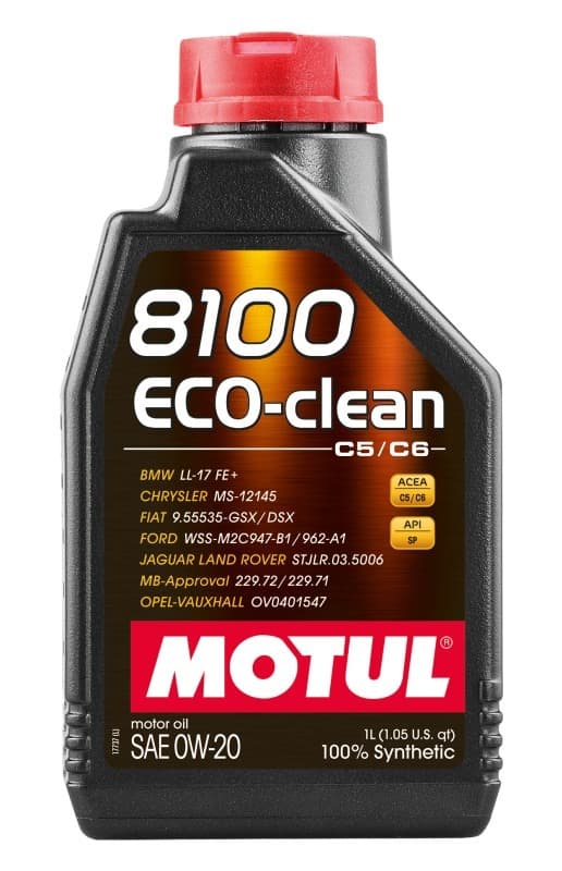 MOTUL OLIE 0W20 1L 8100 ECO CLEAN / C5/C6 / SP / GF-6A / LL 17FE+ / 229,72 229,71 / 9,55535-GSX/DSX / MS-12145 / WSS 962-A1 / STJLR.03.5006