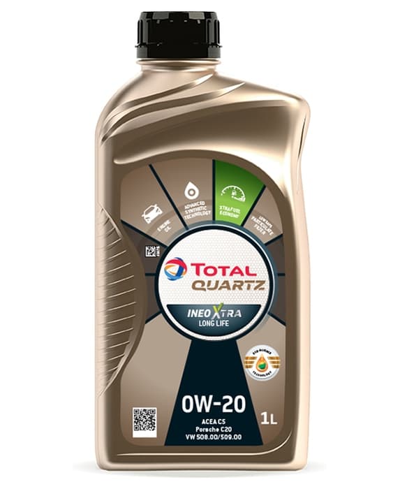 TOTAL OLJA 0W20 1L INEO QUARTZ XTRA LL C5/C6 / GF-6A / 508.00 509.00 / PORSCHE C20 / WSS-M2C 956-A1