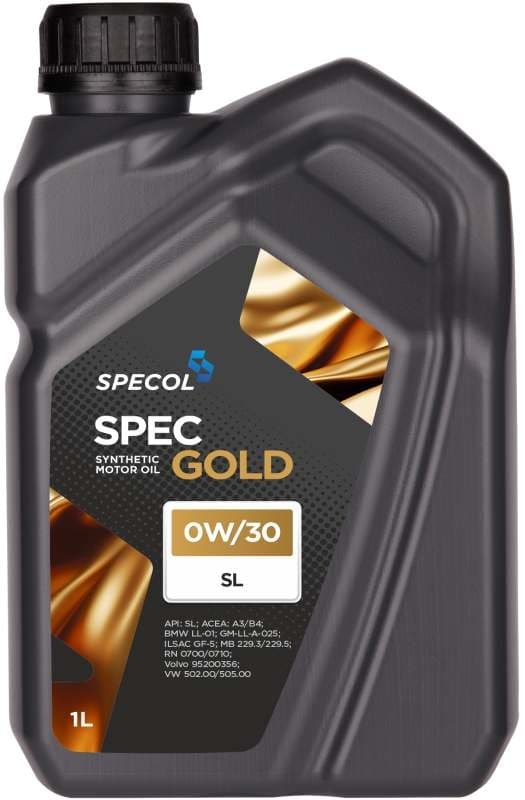 SPECOL OLJA 0W30 1L SPEC GOLD SN/CF / A3/B4 / LL01 / GM LL A 025 / GF5 / 229.3 229.5 / RN0710 / VOLVO 95200356 / 502.00 505.00