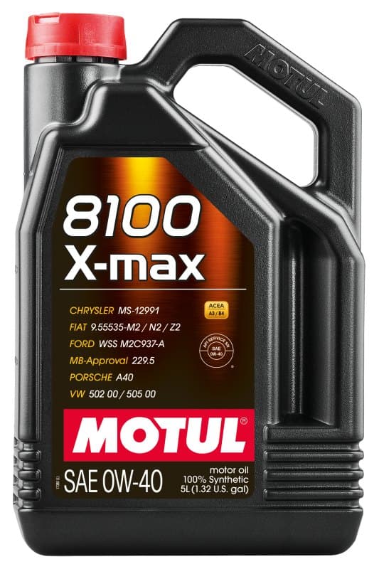 MOTUL OLIE 0W40 5L 8100 X-MAX A3/B4 / SN / LL01 / 229.5 / 502.00 505.00 / A40 / WSS M2C 937A