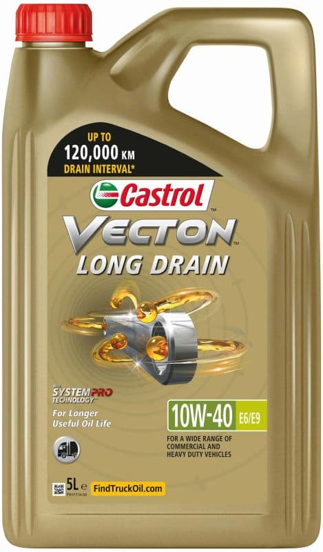 CASTROL OLIE 10W40 5L VECTON LANGT DREJNINGSTIDER E6/E9 / CJ-4 / 228.51 / M3477/3271-1 / VDS-4 / RLD-3