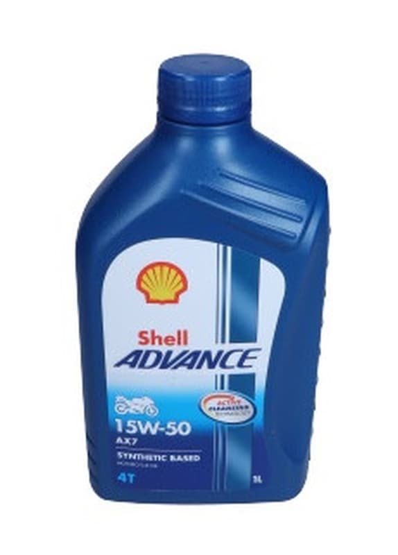 SHELL OIL 15W50 1L AX7 4T ADVANCE SEMISYNTETIC/ JASO MA-2