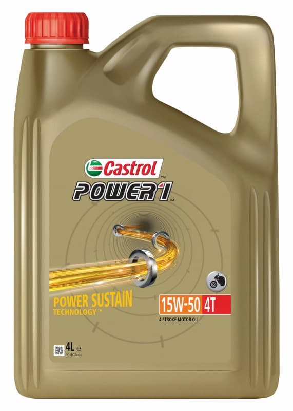 CASTROL 15W50 4L POWER 1 4T SEMI-SYNTETISK/MOTORCYKLER