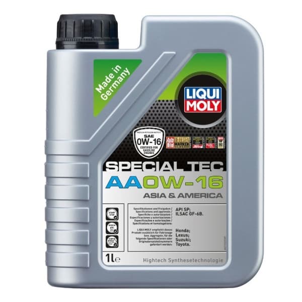 LIQUI MOLY OLIE 0W16 1L SPECIAL TOP TEC AA/ SP/ GF-6B