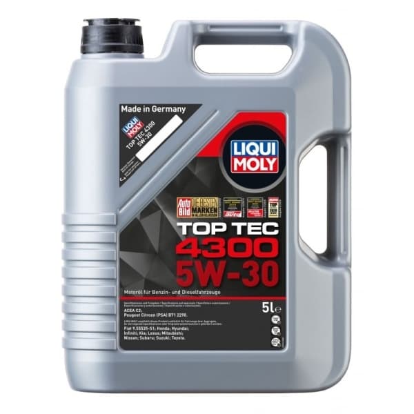 LIQUI MOLY ÖLJY 5W30 5L TOP TEC 4300 DPF/FAP / C2 / SN/CF / B71 2290 / RN0700 / GF-3