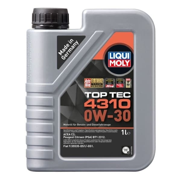LIQUI MOLY ÖLJY 0W30 1L TOP TEC 4310 C2 / 9.55535-DS1 9.55535-GS1 / B71 2312