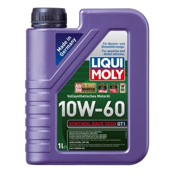 LIQUI MOLY OLIE 10W60 1L SYNTHOLIE RACE TECH GT1 SL/CF