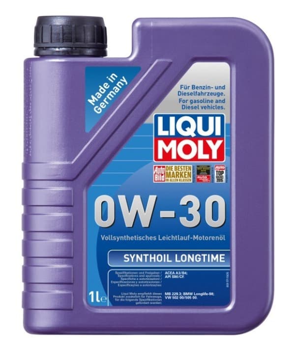 LIQUI MOLY OLJA 0W30 1L SYNTOIL LÅNGTIDS SM/CF / A3/B4 / 229.3 / 505.00