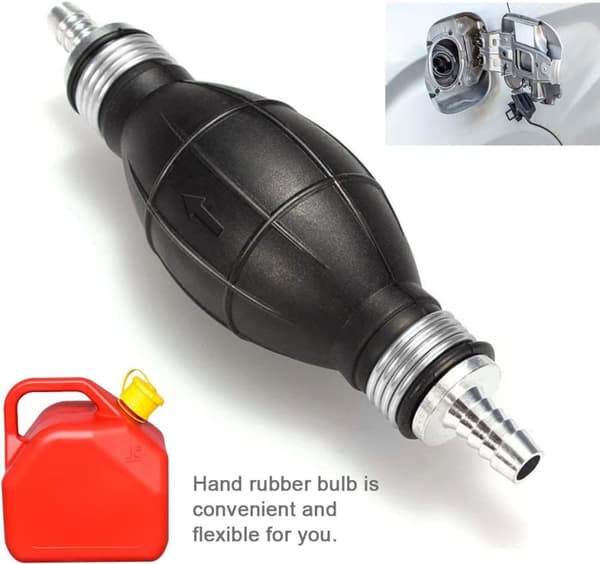 8mm Fuel Primer Bulb Bilbåt, 2st Bränsle Diesel Handpump för överföring Gas Bränsle Diesel Vatten Flytande Automotive