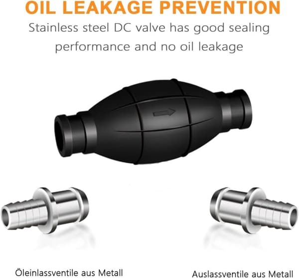 8mm Fuel Primer Bulb Bilbåt, 2st Bränsle Diesel Handpump för överföring Gas Bränsle Diesel Vatten Flytande Automotive