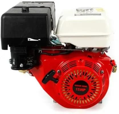 420cc benzinmotor, 15 HK effekt, stor 6,5L brændstoftank,Rød