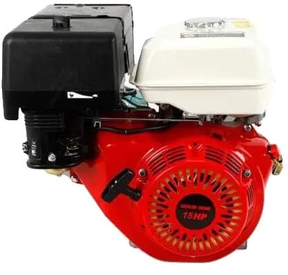 420cc benzinmotor, 15 HK effekt, stor 6,5L brændstoftank,Rød