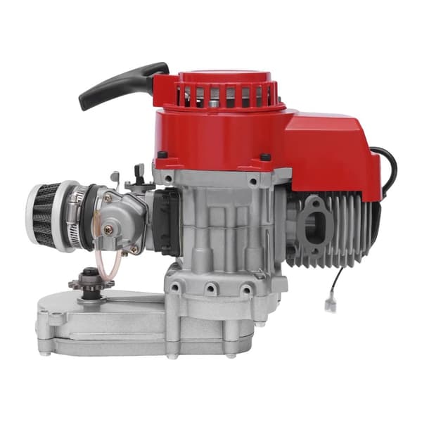 2-takts komplett motor, 49cc cylindervolym, luftkyld,Röd