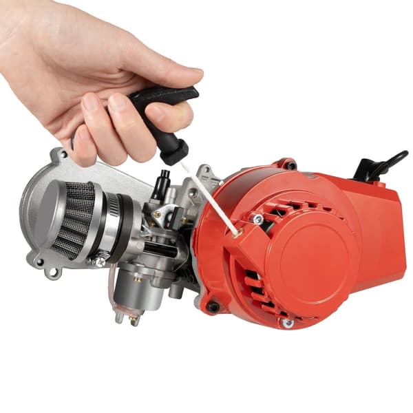 49CC Mini Motor Engine, Kraftfull 2-taktsprestanda, Effektiv bränsleförbrukning,Röd