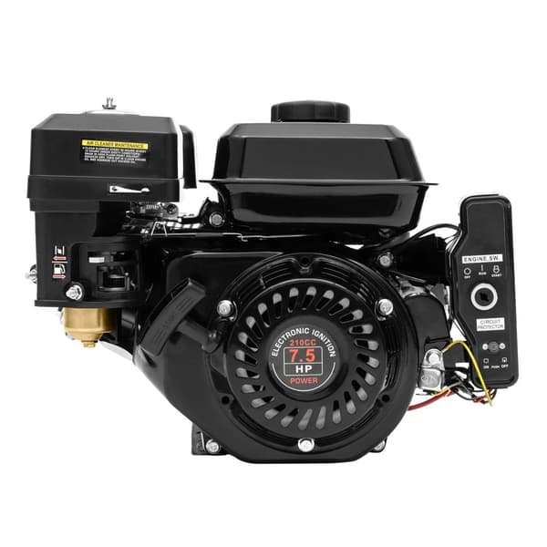 Benzinmotor, 7,5 HK, Effektiv Luftkøling,sort