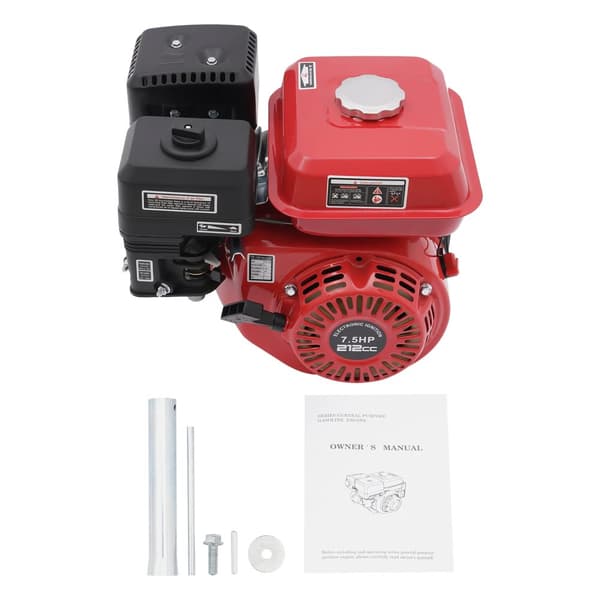 Bærbar Benzinmotor, 7,5HK Effekt, Effektiv Luftkøling,Rød 4KW 7.5HP