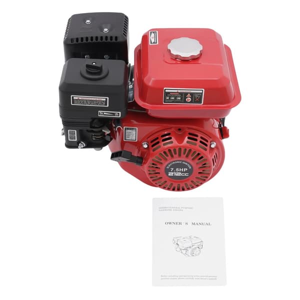 Bærbar Benzinmotor, 7,5HK Effekt, Effektiv Luftkøling,Rød 4KW 7.5HP
