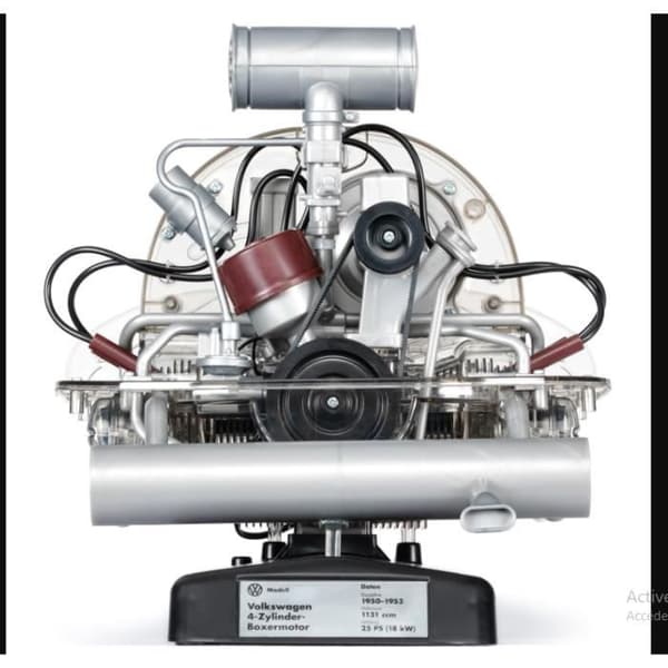 VW Bulli T1 4-cylindrig boxermotor, motorsats i skala 1:4