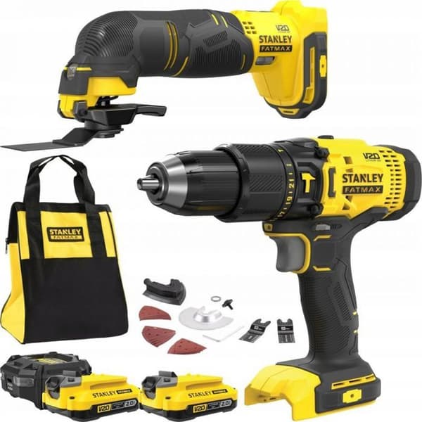 Stanley - SFMCK213D2S-QW - Elverktygssats SET V20 SFMCK213D2S (SFMCD711 + SFMCE500) 2x2,0 Ah SAC