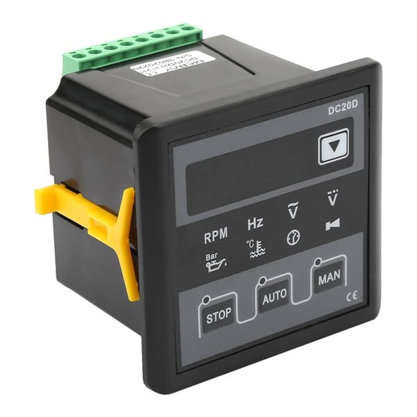 DC20D Generator Controller, Automatisk Start/Stop, Omfattende Alarm System,sort