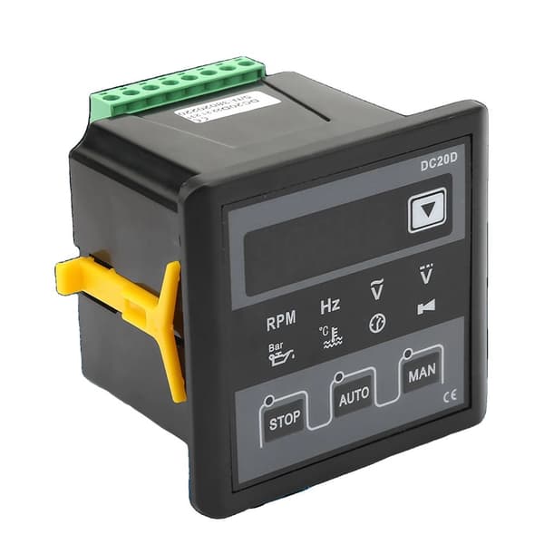 DC20D Generator Controller, Automatisk Start/Stop, Omfattende Alarm System,sort