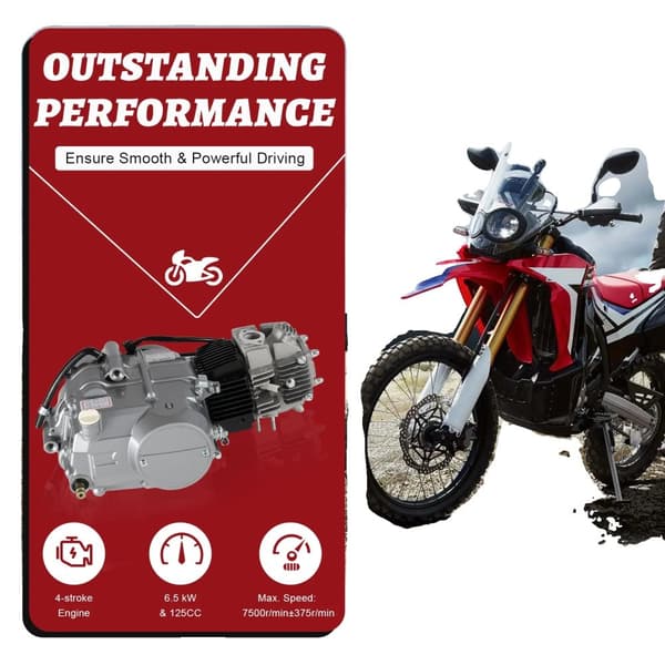 125cc 4-tahtimoottori, korkea vääntömomentti, ergonominen kahva, CDI-sytytysjärjestelmä