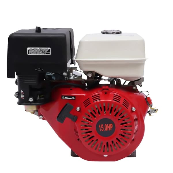420cc benzinmotor, 15 HK effekt, stor 6,5L brændstoftank,Rød