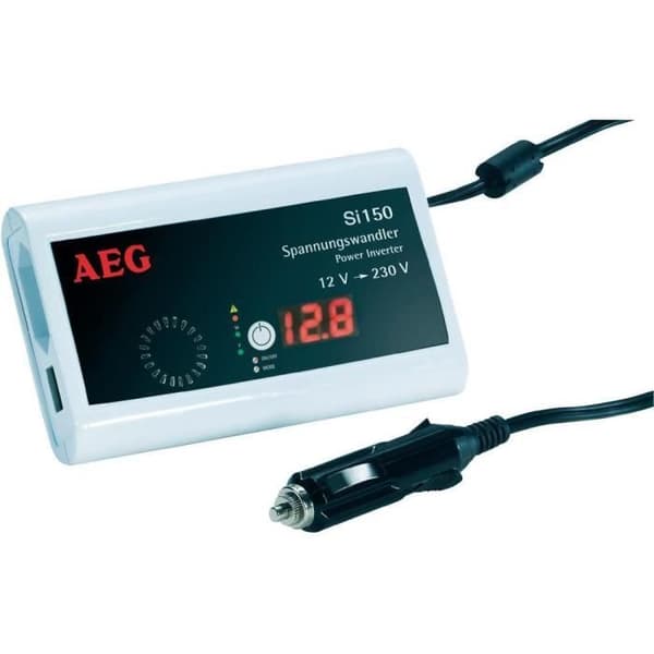 Pocket spänningsomvandlare - AEG - Si150 - 12 V/DC - 230 V/AC - 150 W