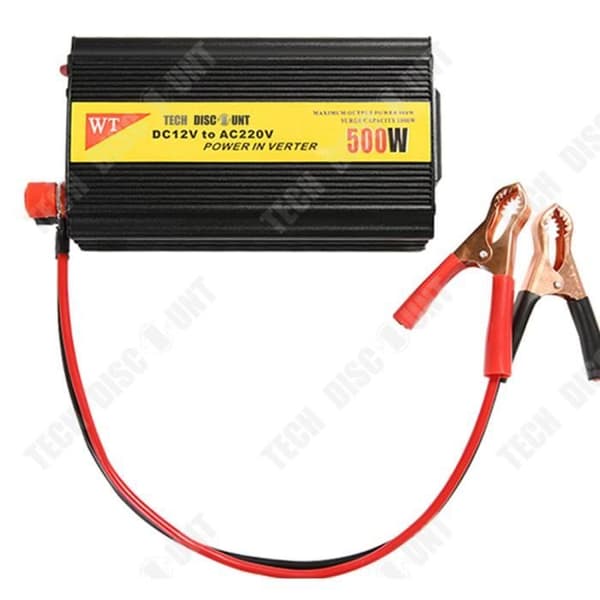TD® Omvandlare spänningstransformator 12v 220V-110 Cigarettändare strömförsörjning universaluttag batteriladdare