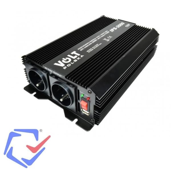 IPS Spänningsomvandlare 3000W/1700W 12V Volt Bil